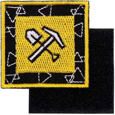 Шеврон на липучке «Кирка и лопата»-0