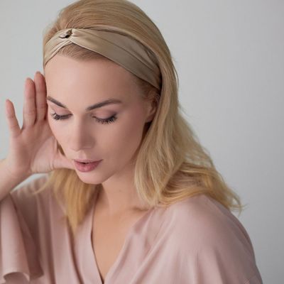 Повязка для волос Essential, бежевая-3