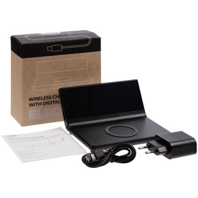 Зарядная станция с часами Electron, черная-10