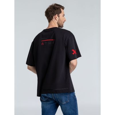 Футболка оверсайз с термонаклейками Game Over, черная-8