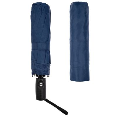 Складной зонт Dome Double с двойным куполом, темно-синий-3