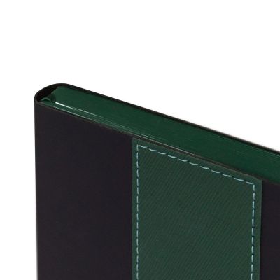 Ежедневник Bookmark, недатированный, черный с зеленым-5