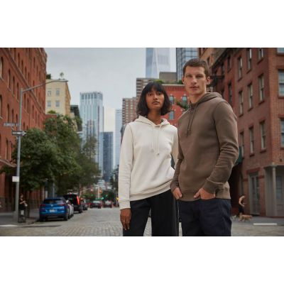 Толстовка с капюшоном унисекс BNC Inspire (Organic), белая-5