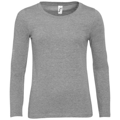 Футболка женская с длинным рукавом Majestic 150, серый меланж-0