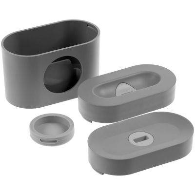 Зарядная станция с часами и подсветкой Large Charge, серая-8