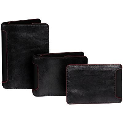 Портмоне Arrival, черное с красным-7