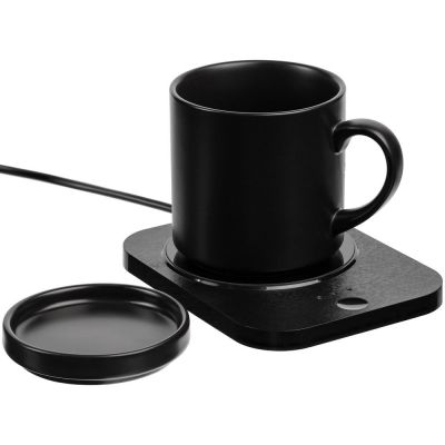 Кружка с подогревом и беспроводной зарядкой dualBase plus, черная-3