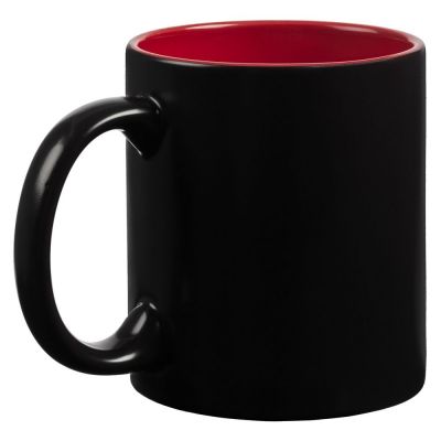Кружка-хамелеон «Трубы горят», матовая, красно-черная-1