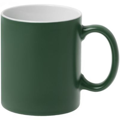 Кружка Promo матовая, темно-зеленая-0