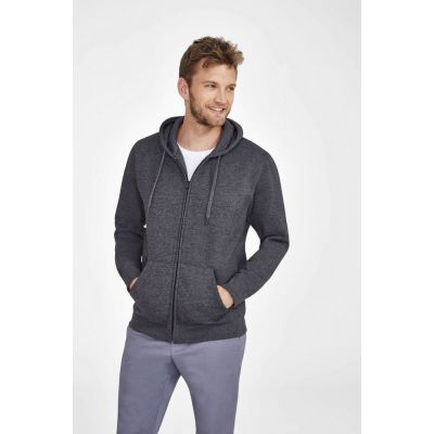 Толстовка мужская на молнии с капюшоном Seven Men, черная-3