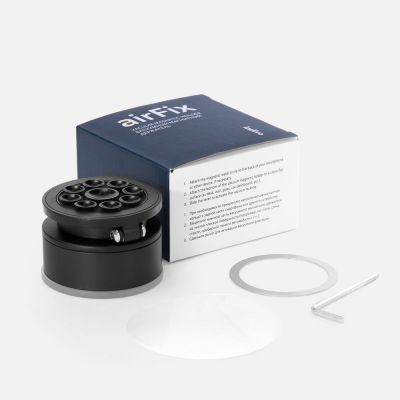 Вакуумный магнитный держатель airFix, черный с серым-6