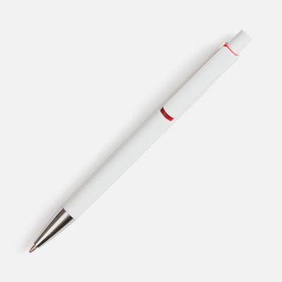 Ручка шариковая Dominanta, белая с красным-1