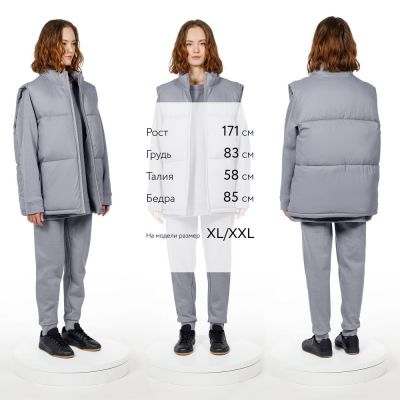 Жилет двусторонний V2, серый-2