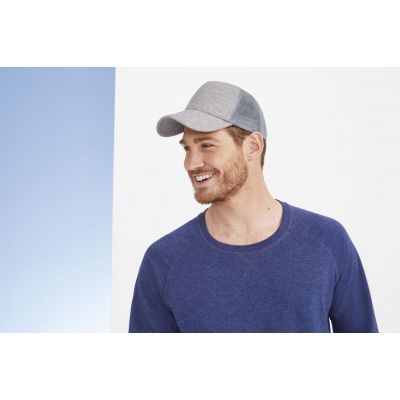 Бейсболка DODGE, серый меланж с бордовым-3