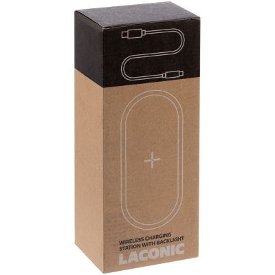 Станция беспроводной зарядки с подсветкой Laconic, белая-8