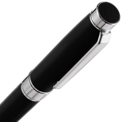 Ручка шариковая Broad Ring Soft Touch, черная-3