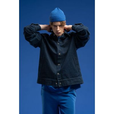 Куртка джинсовая O1, темно-синяя-0