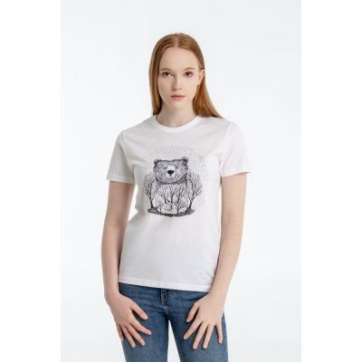 Футболка женская Bear, белая-0