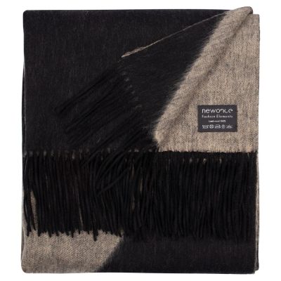 Палантин Charming, черный с бежевым-2