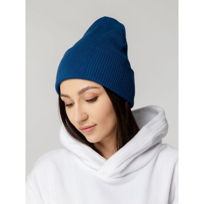 Шапка Real Rib, темно-синяя (лазурная)-3