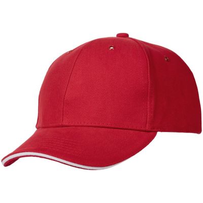 Бейсболка Generic, красная с белым кантом-0