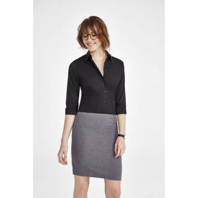 Рубашка женская с рукавом 3/4 Effect 140, черная-3