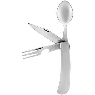 Походный складной столовый прибор Campsite Fold, стальной-5