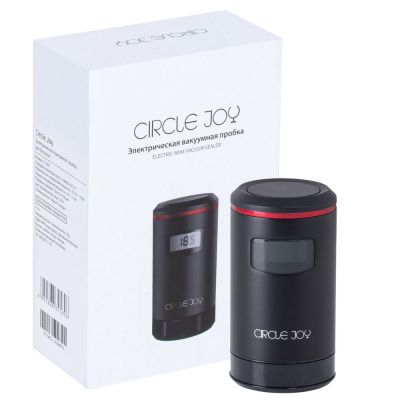 Электрическая вакуумная пробка Circle Joy, черная-1