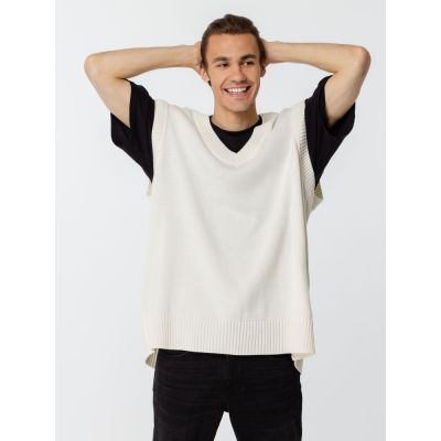 Жилет оверсайз унисекс Tad в сумке, молочно-белый-8