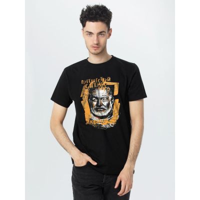 Футболка «Хемингуэй», черная-0