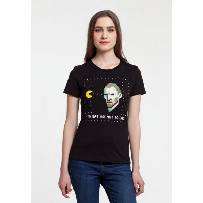 Футболка женская «Ван-Пакман», черная-0