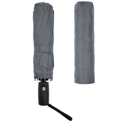 Складной зонт Dome Double с двойным куполом, серый-3