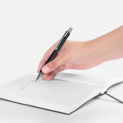 Ручка шариковая Arvent Glossy, черная-4