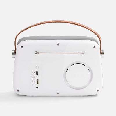 Bluetooth-колонка с радио Retronica, белая-3