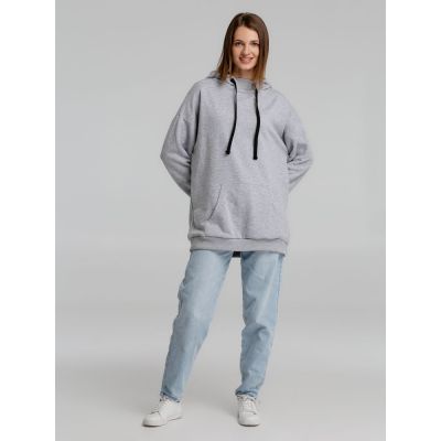 Худи оверсайз «Чистая соль», серый меланж-5