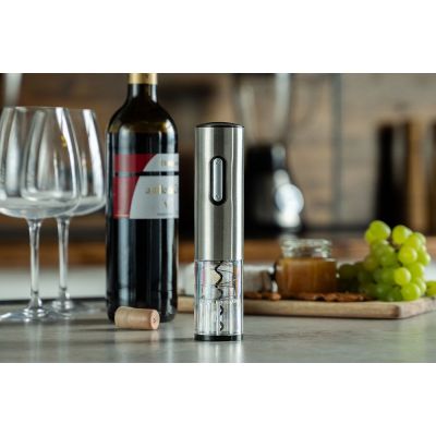 Винный набор Wine Diesel, серебристый-12