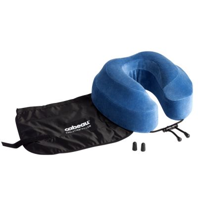 Подушка под шею для путешествий Evolution, синяя-3