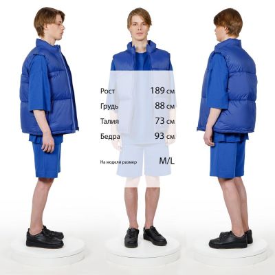 Жилет двусторонний V2, синий-4