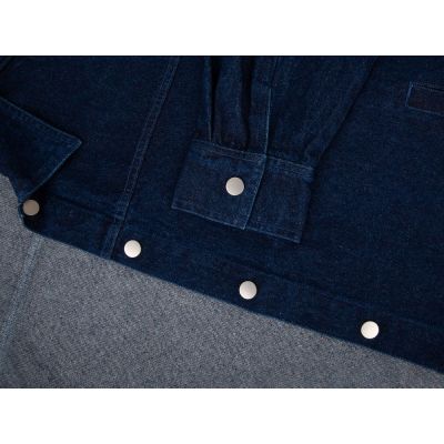Куртка джинсовая O1, темно-синяя-7