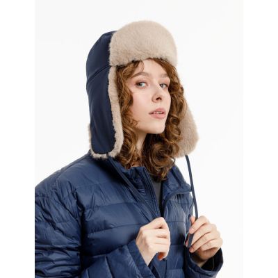 Шапка-ушанка Wasa, темно-синяя-12