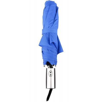 Зонт складной Unit Fiber с большим куполом, ярко-синий-2