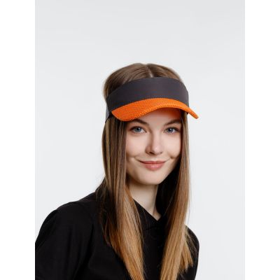 Козырек Grand Slam, темно-серый с оранжевым-4