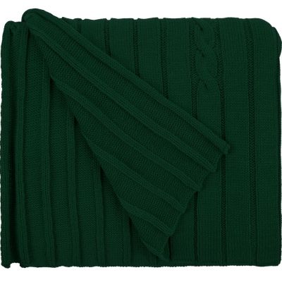 Плед Tressa, темно-зеленый-1