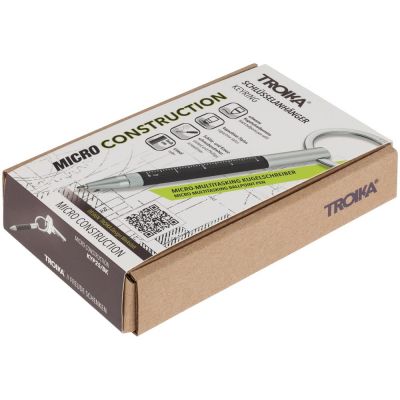 Ручка-брелок Construction Micro, черный-8