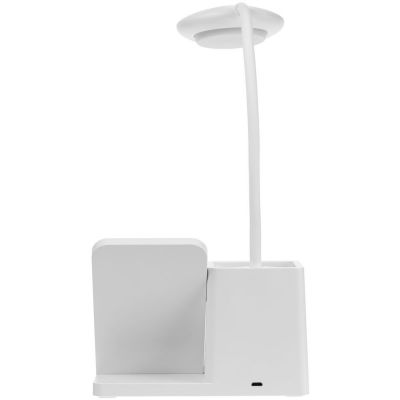 Лампа с органайзером и беспроводной зарядкой writeLight, белая-5