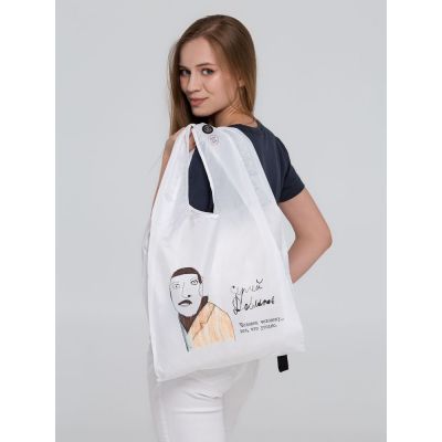 Складная сумка для покупок «Довлатов», белая-3