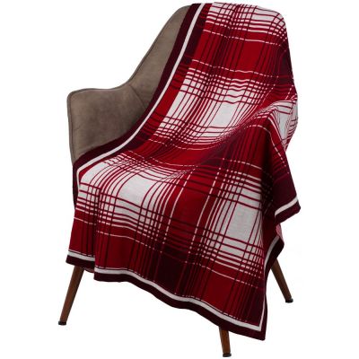 Плед Duotone, красный с белым-1