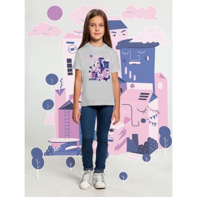 Футболка детская «Йогуртбург», светлый меланж-2