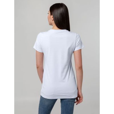 Футболка женская T-bolka Stretch Lady, белая (холодный оттенок)-6