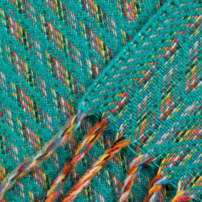 Плед Brera Verde Smeraldo, бирюзовый-3